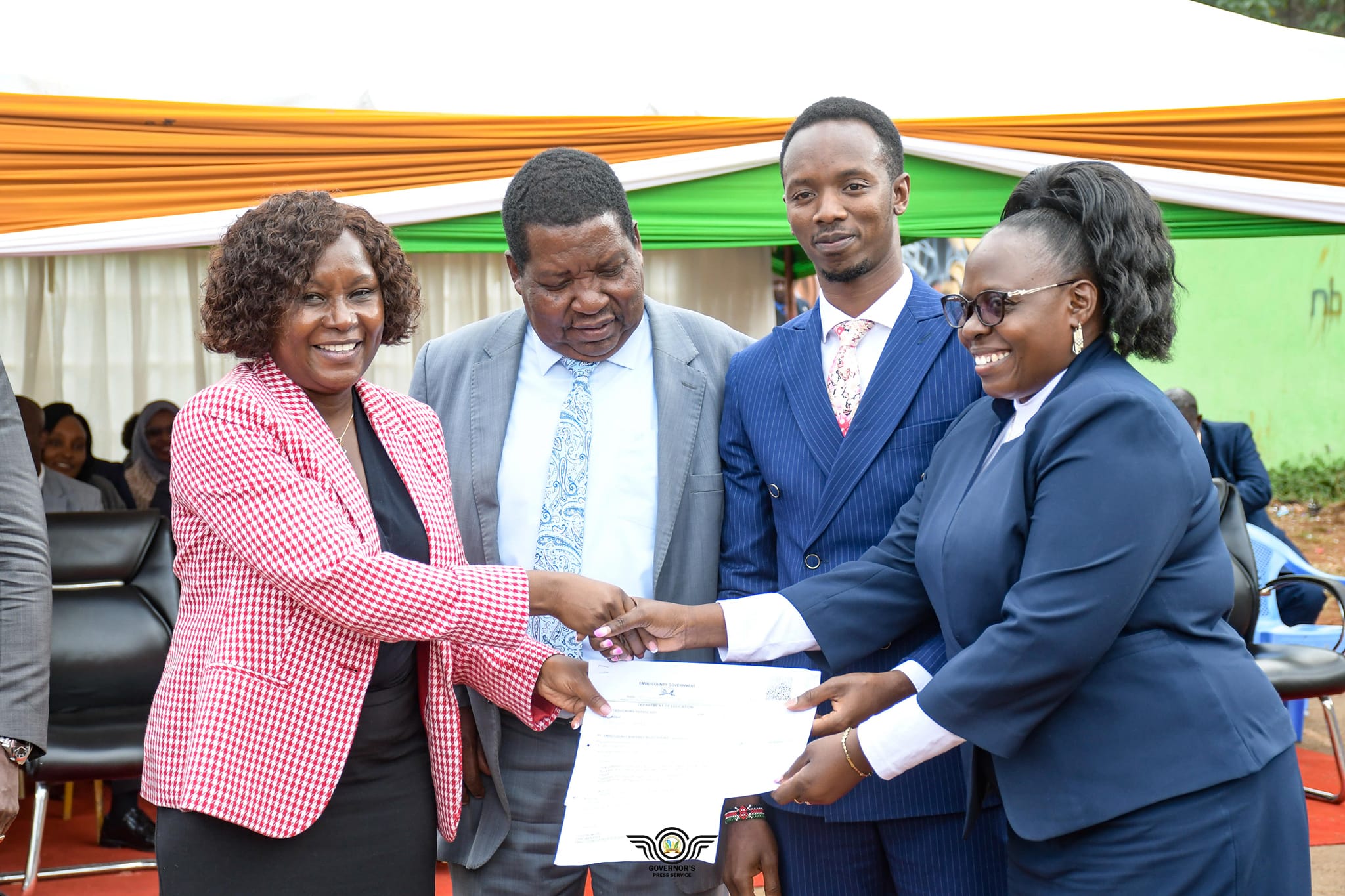 Students benefiting from Embu County bursary awards